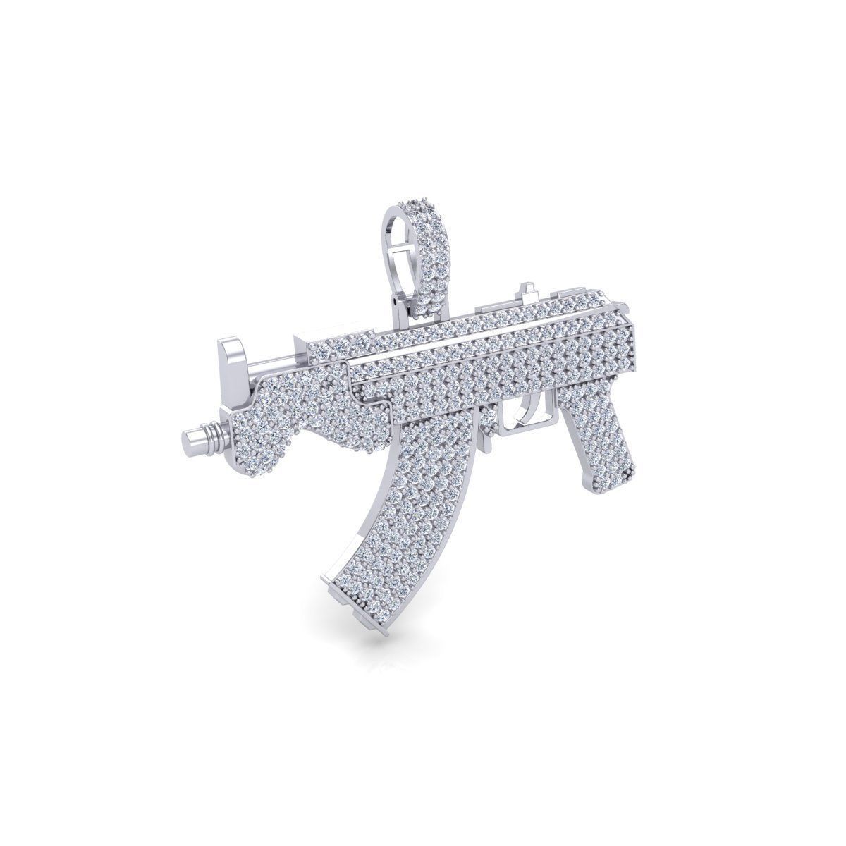 Fancy Gun Pendent 3d Model and Render Detail 3D print model_5