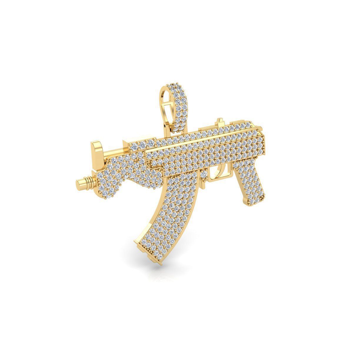 Fancy Gun Pendent 3d Model and Render Detail 3D print model_3