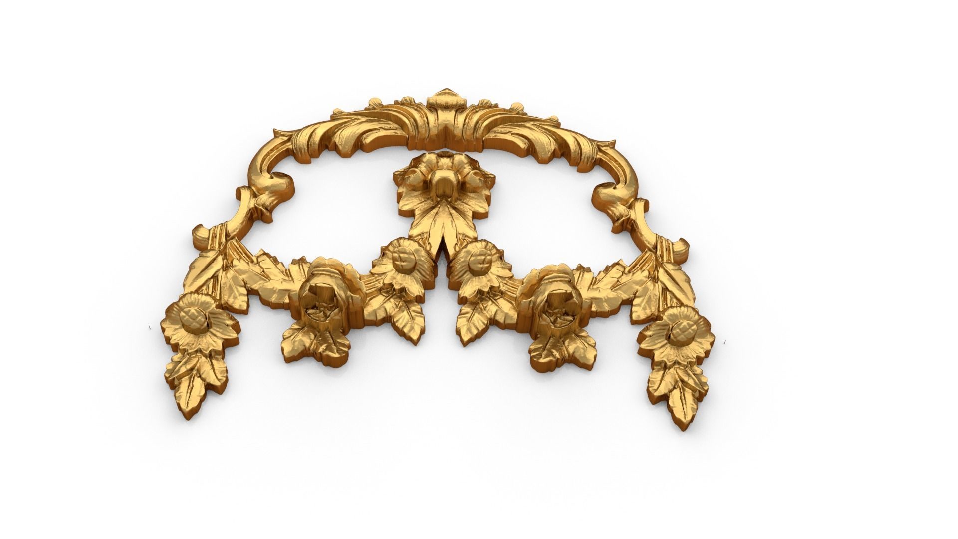 Classic carved decor ornament 363 3D model_3