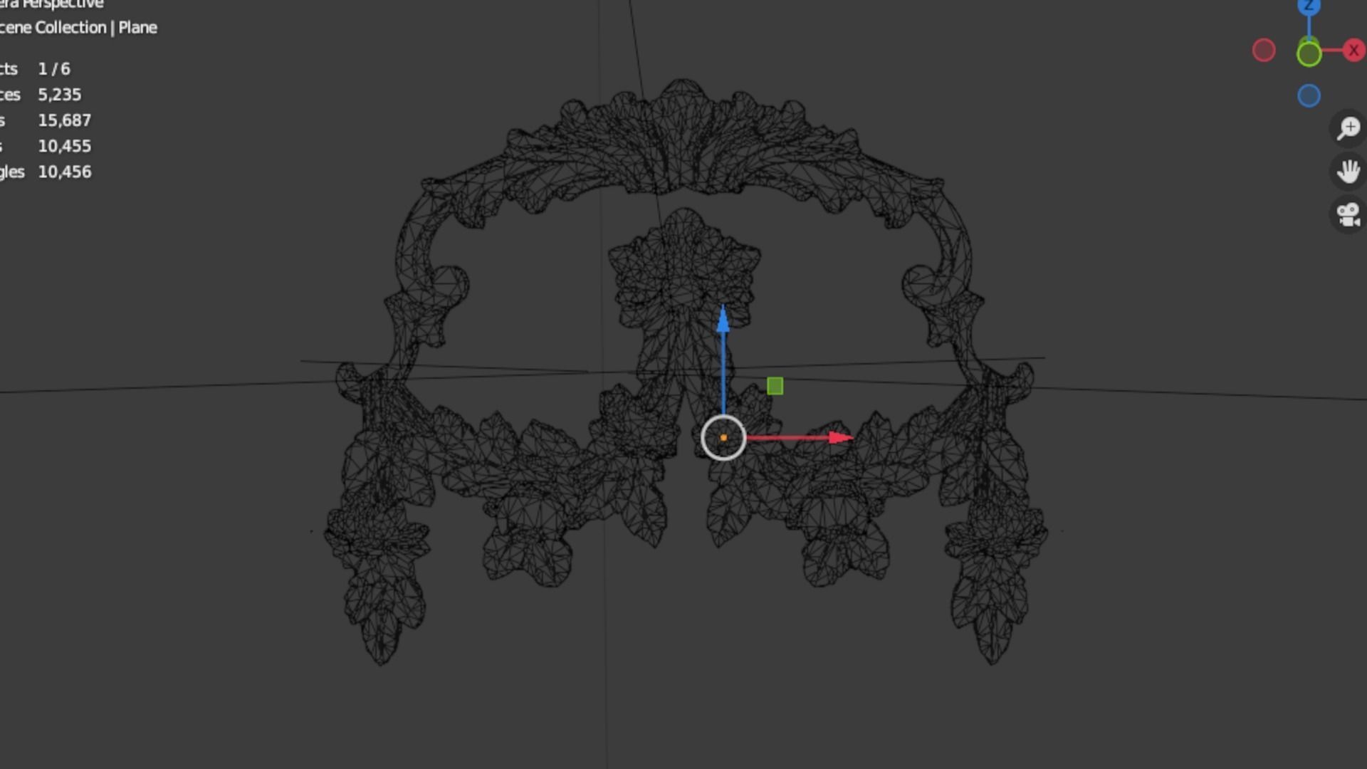 Classic carved decor ornament 363 3D model_6