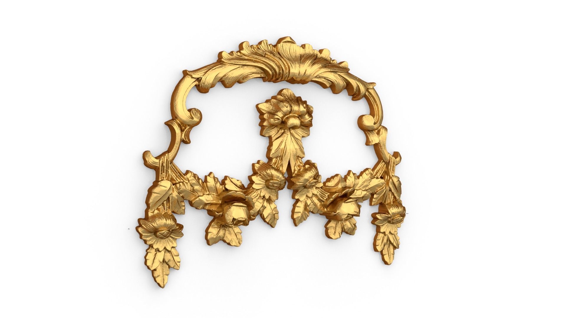 Classic carved decor ornament 363 3D model_1