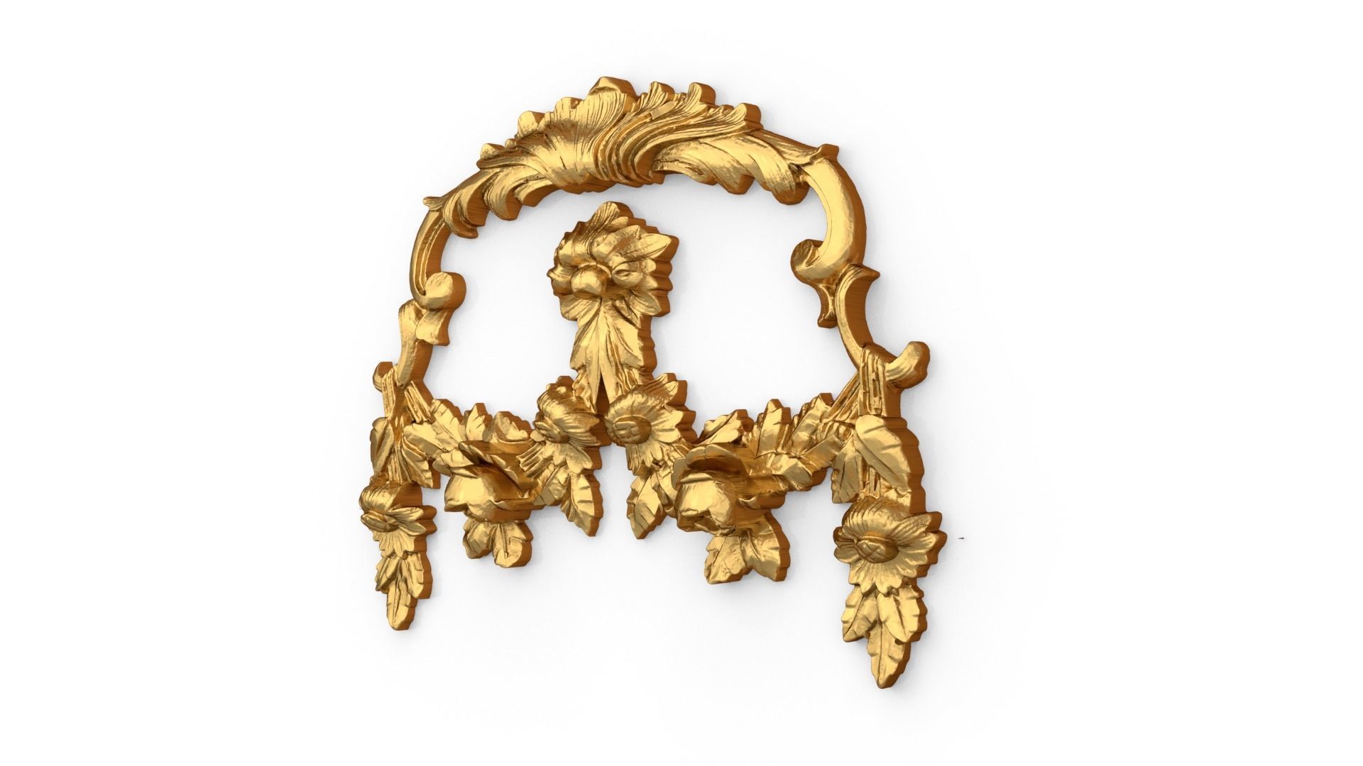 Classic carved decor ornament 363 3D model_2