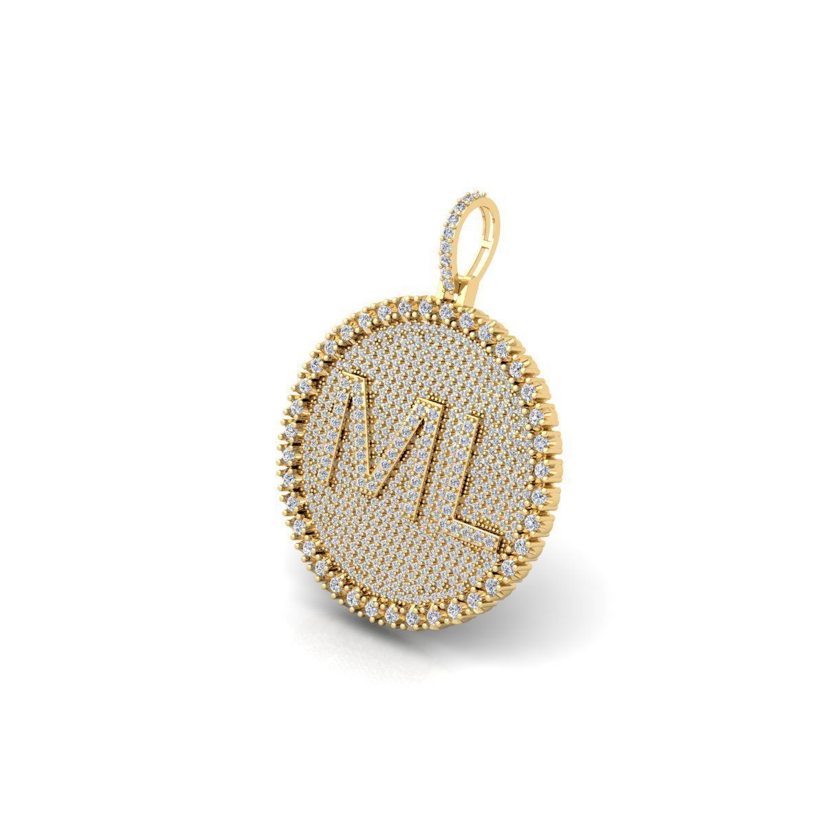 Round Pendent 3d Model and Render 3D print model_6