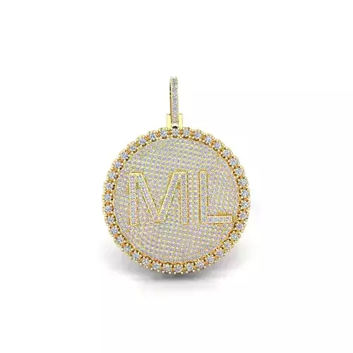 Round Pendent 3d Model and Render 