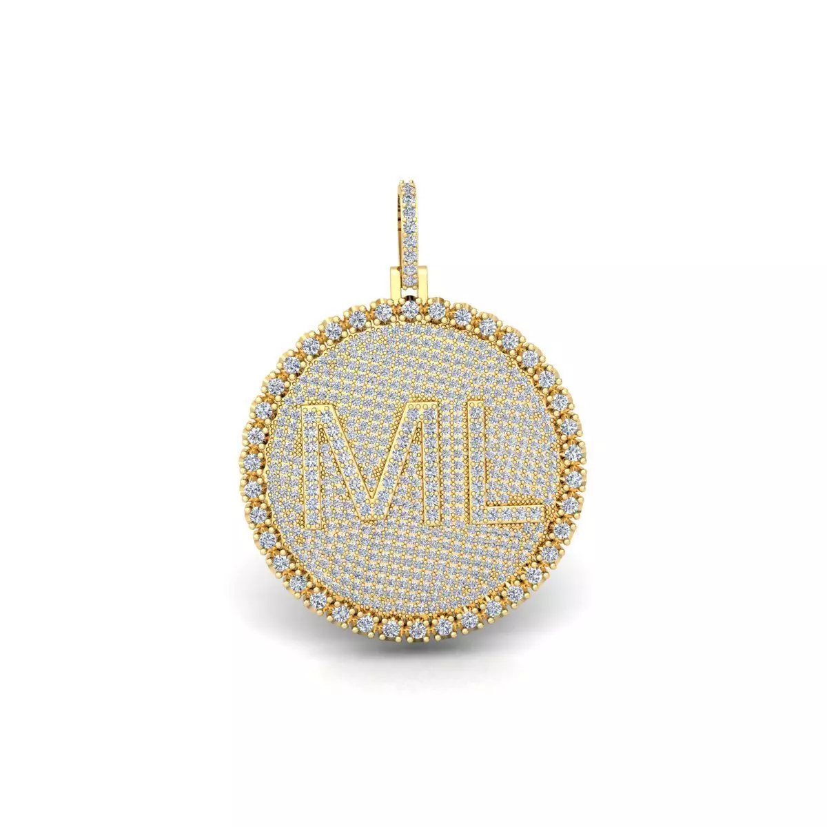 Round Pendent 3d Model and Render 3D print model_0