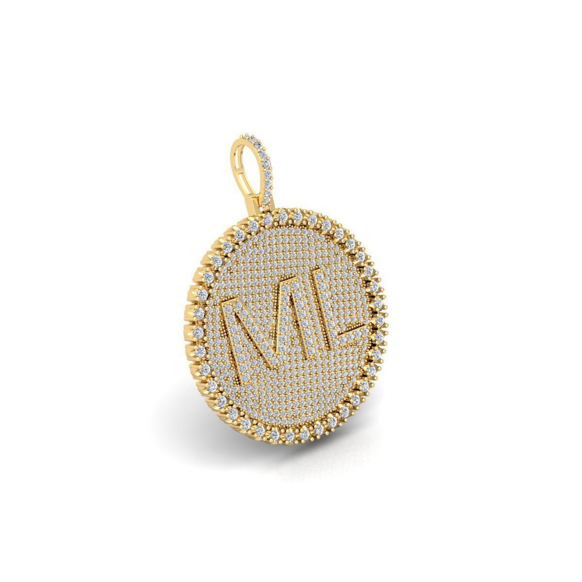 Round Pendent 3d Model and Render 3D print model_3