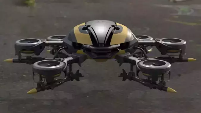 MissileCopter Drone 3D model