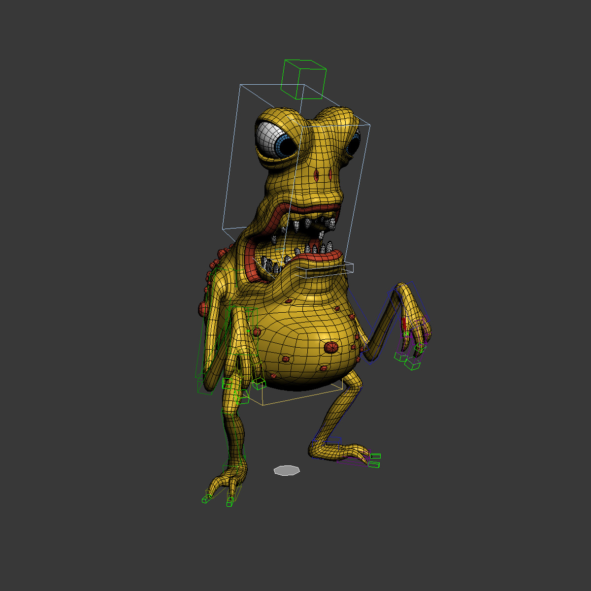 Bacteria 2 rigged 3D model_5