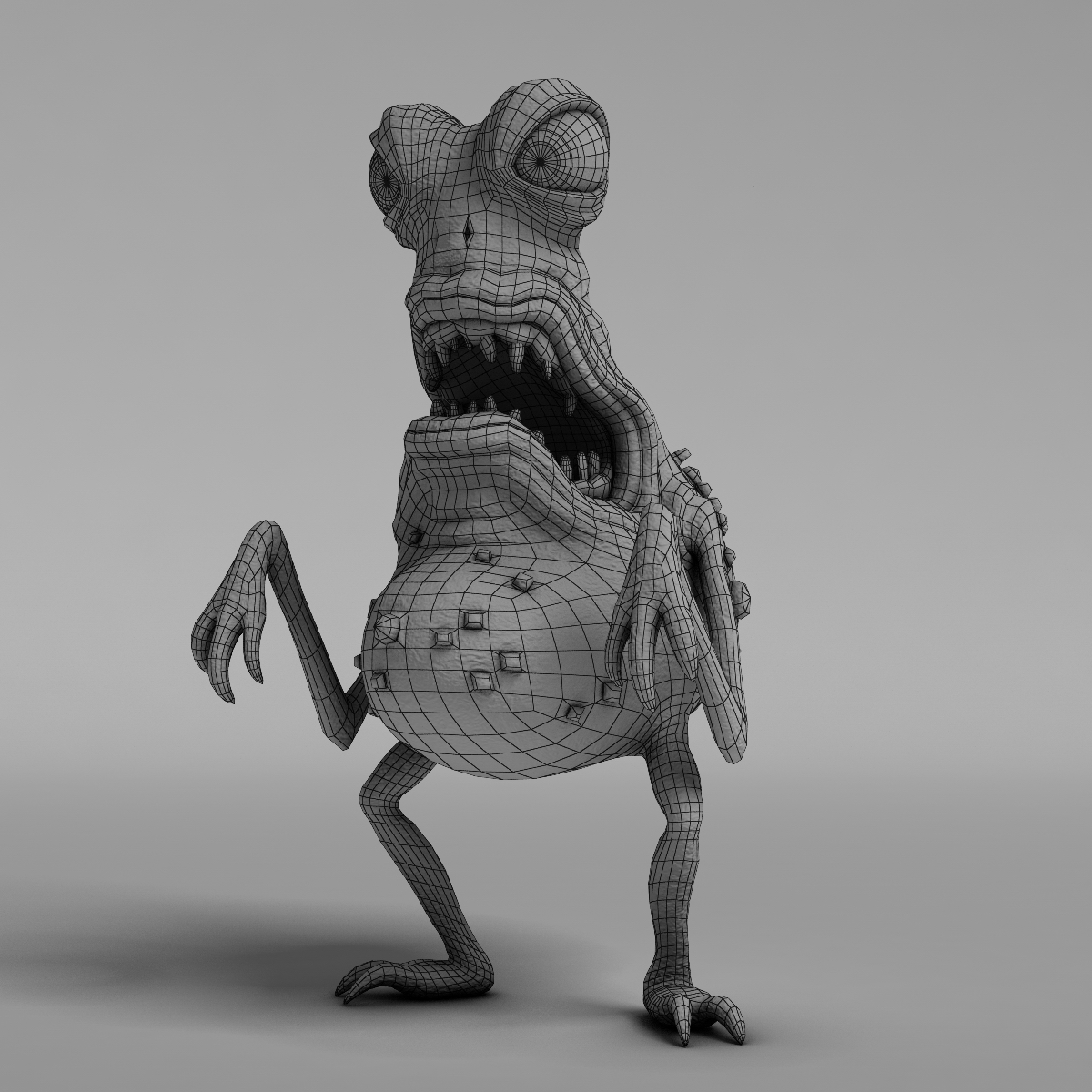 Bacteria 2 rigged 3D model_7