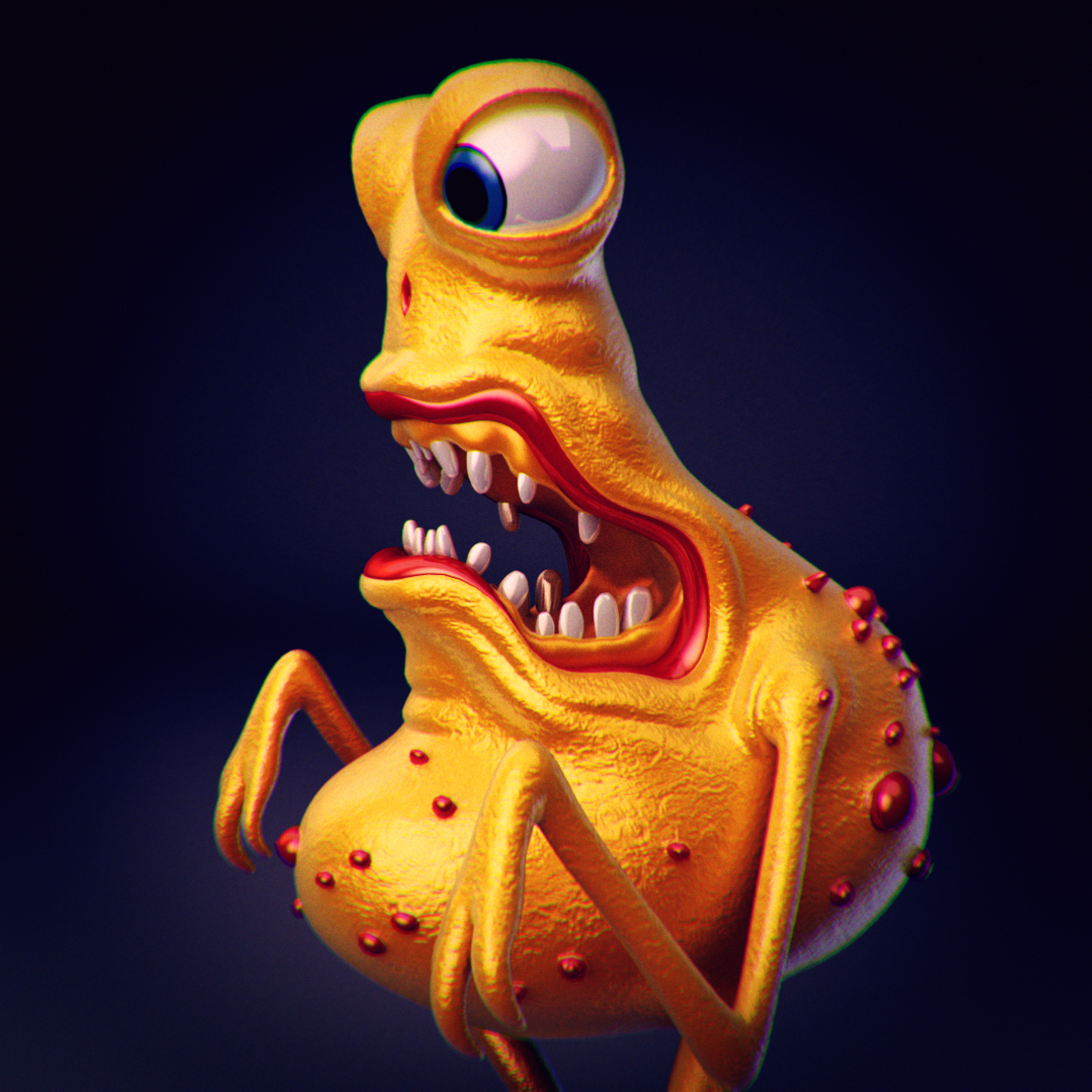 Bacteria 2 rigged 3D model_4