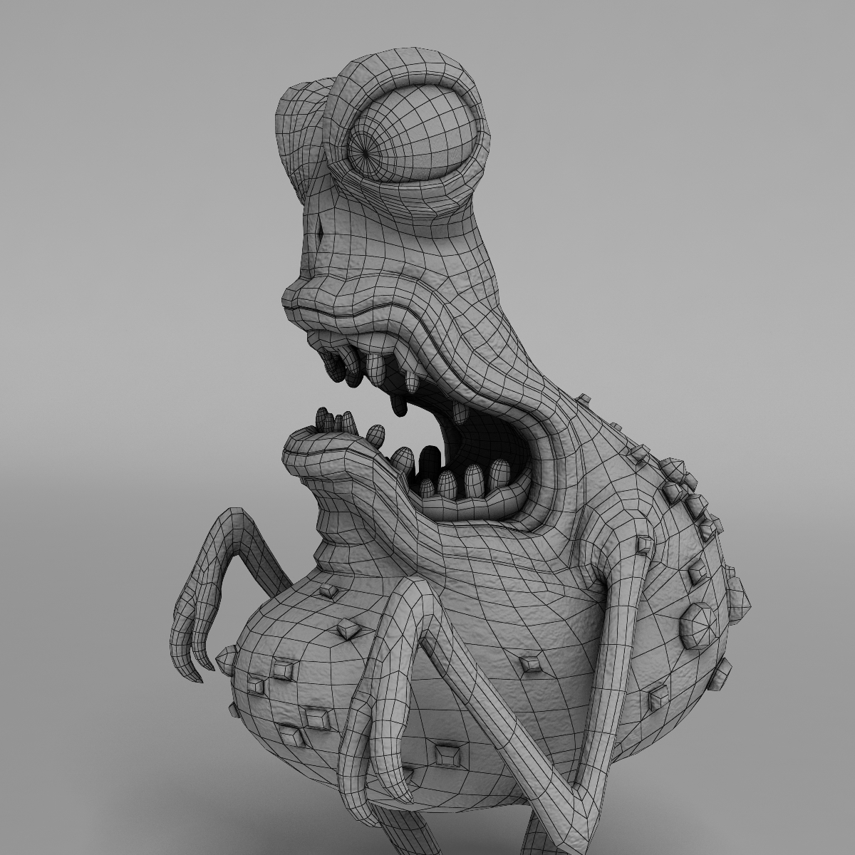 Bacteria 2 rigged 3D model_10