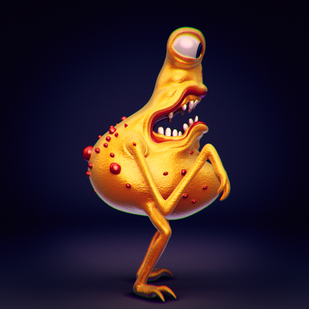 Bacteria 2 rigged 3D model_2