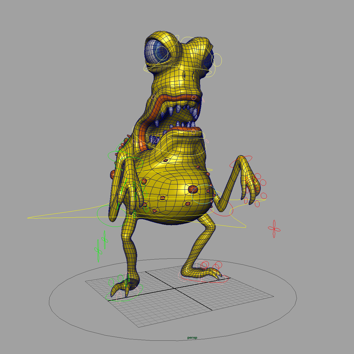 Bacteria 2 rigged 3D model_6