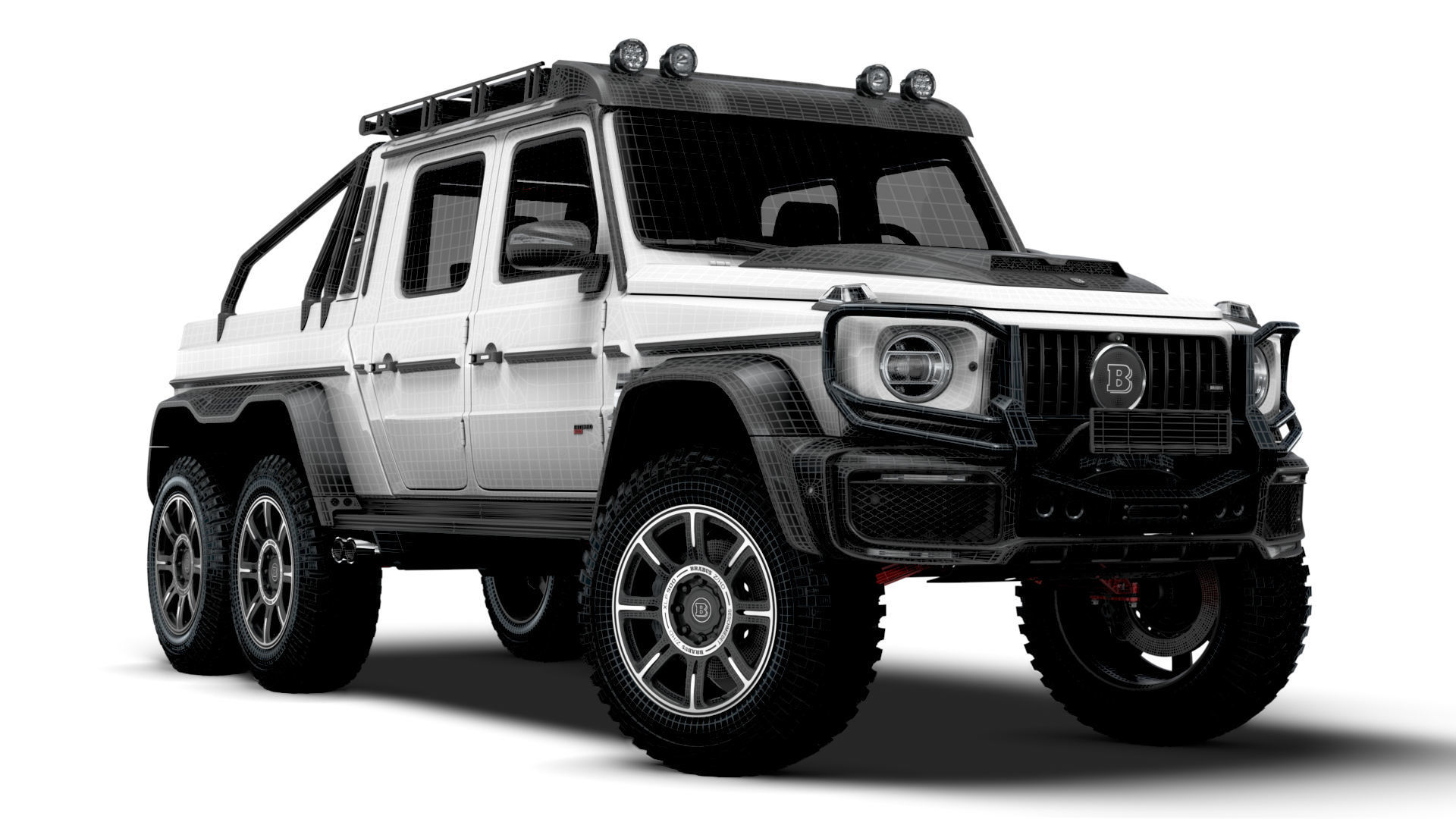 Brabus XLP 800 6x6 Adventure 2023 3D model_14