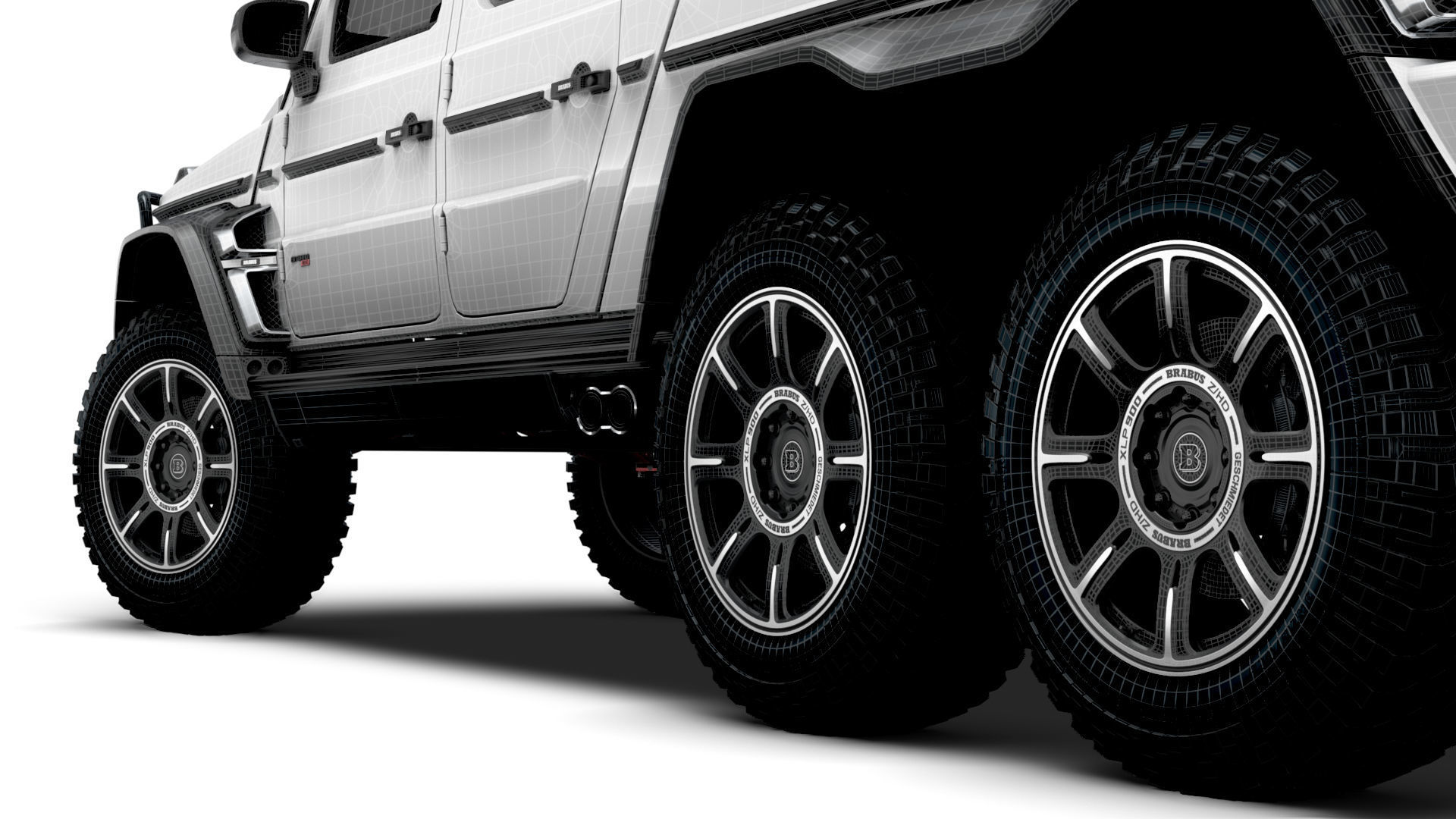 Brabus XLP 800 6x6 Adventure 2023 3D model_17