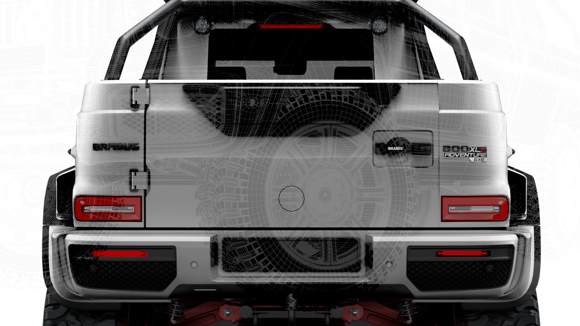 Brabus XLP 800 6x6 Adventure 2023 3D model_27