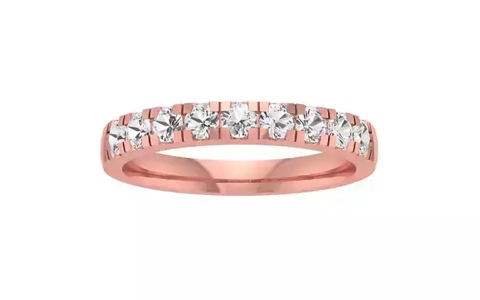 Pave Setting Round  Wedding Band 3dm STL OBJ FBX Render Details