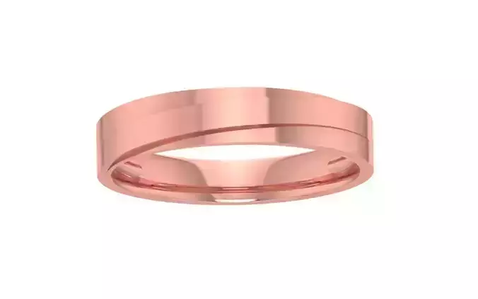 Plain Gold Wedding Band 3dm STL OBJ FBX Render Details