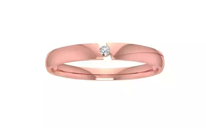 Tension Set Round Cut Wedding Band 3dm STL OBJ FBX Render Detail