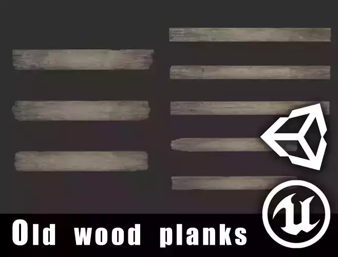 Old Wood Planks Combination for Unreal Engine and Unity 3D