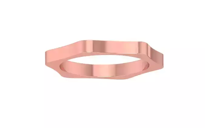 Plain Gold Women Wedding Band 3dm STL OBJ FBX Render Details