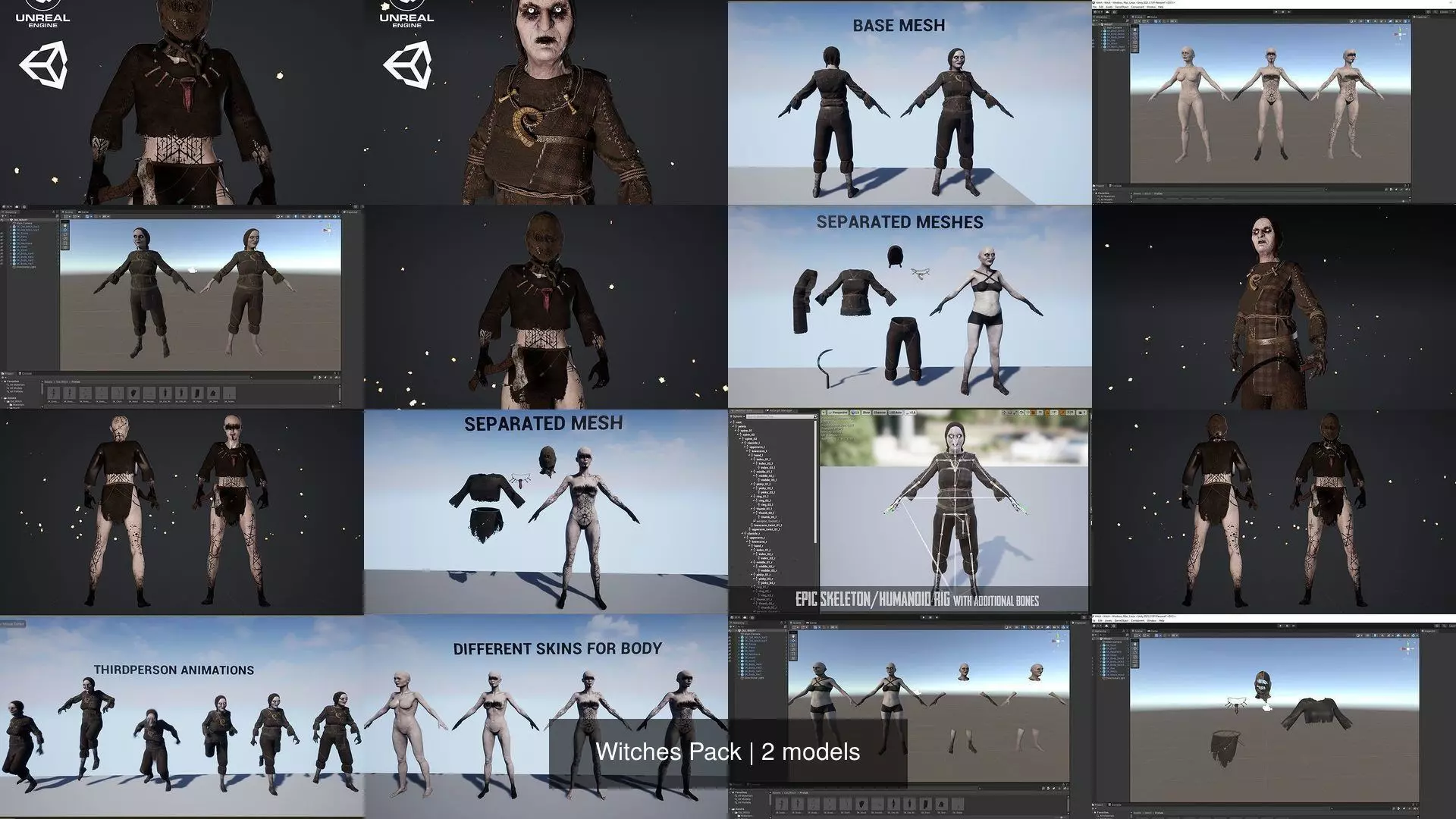 Witches Pack 3D Model Collection_3