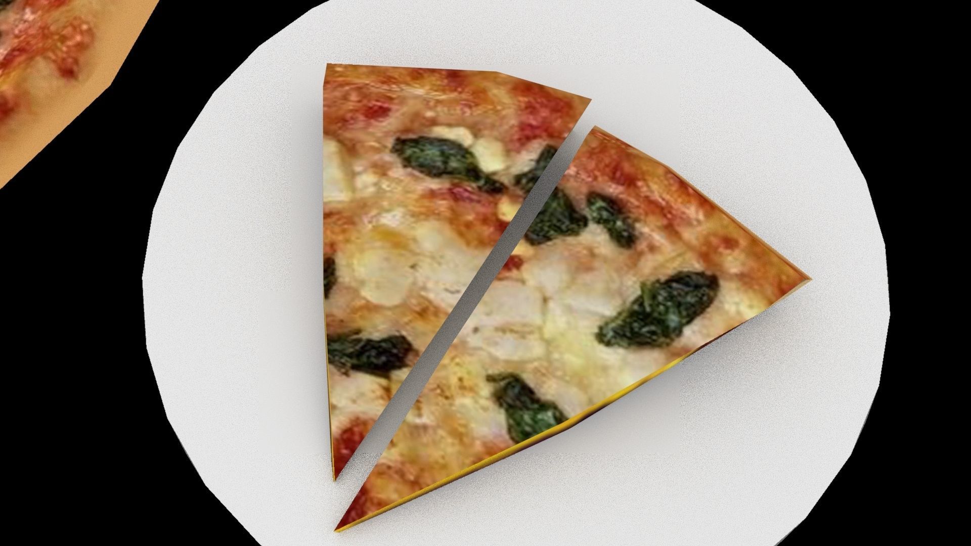 Pizza Low-poly 3D model_3