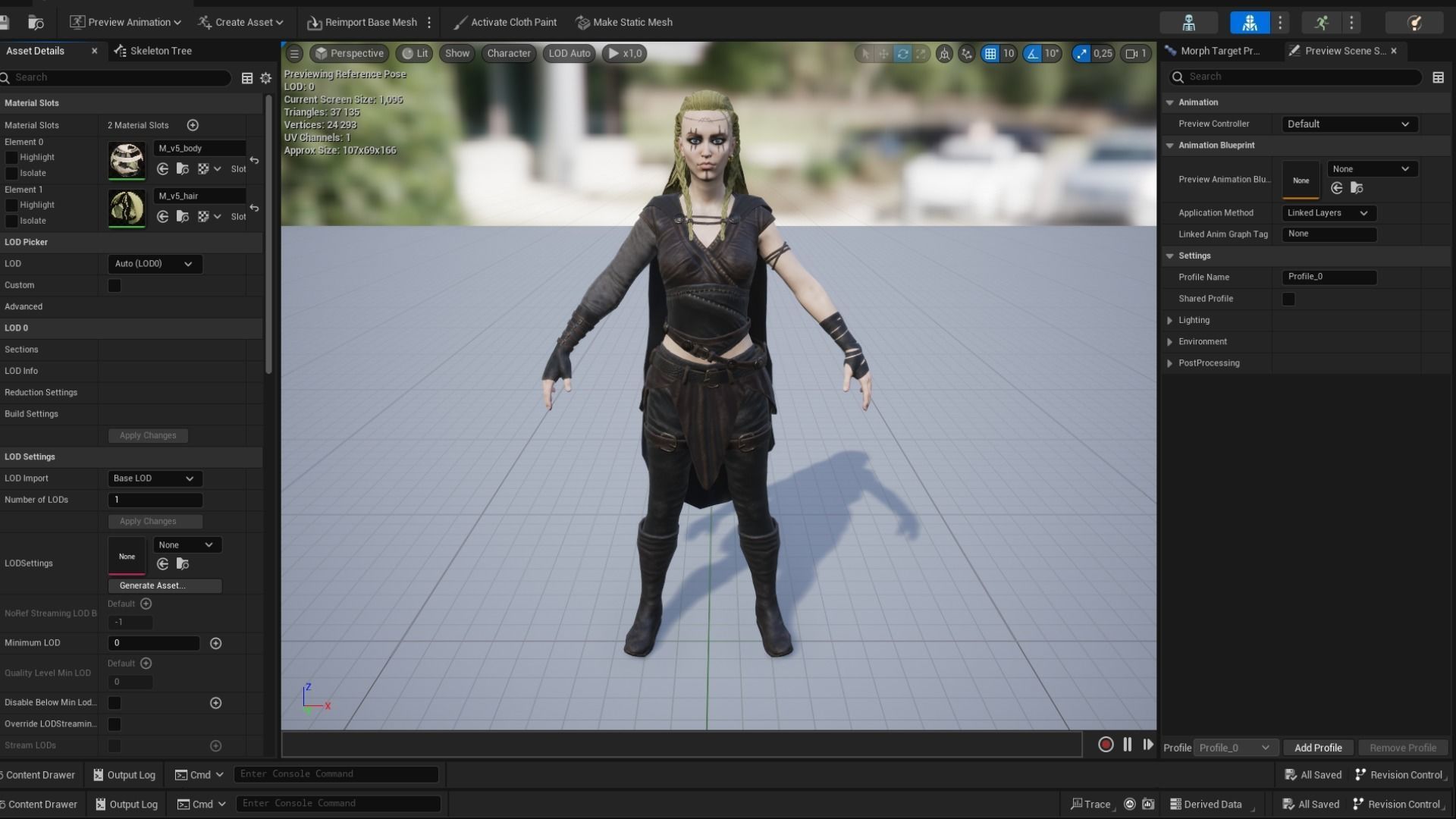 Viking 5 woman Berserker A pose Low-poly character Low-poly 3D model_18