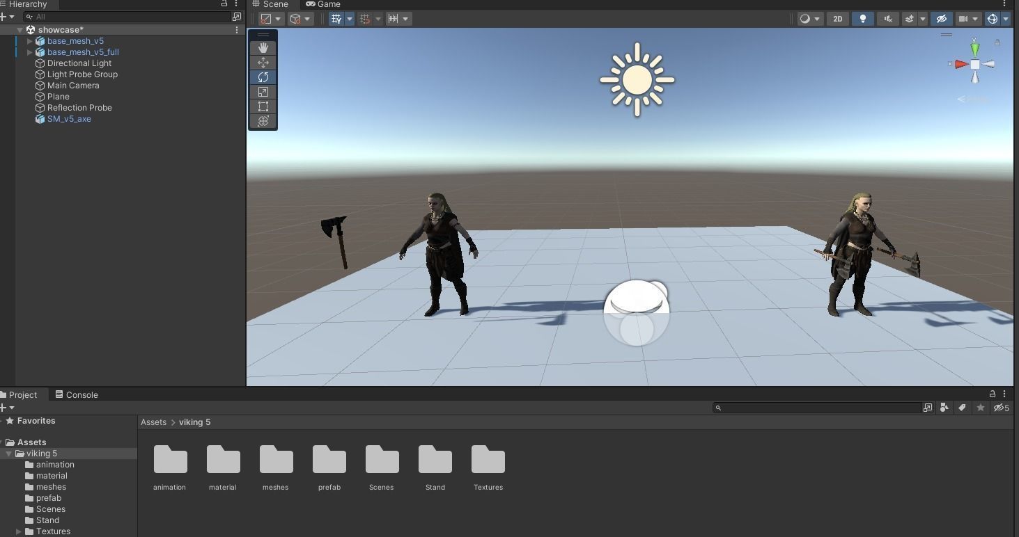 Viking 5 woman Berserker A pose Low-poly character Low-poly 3D model_20
