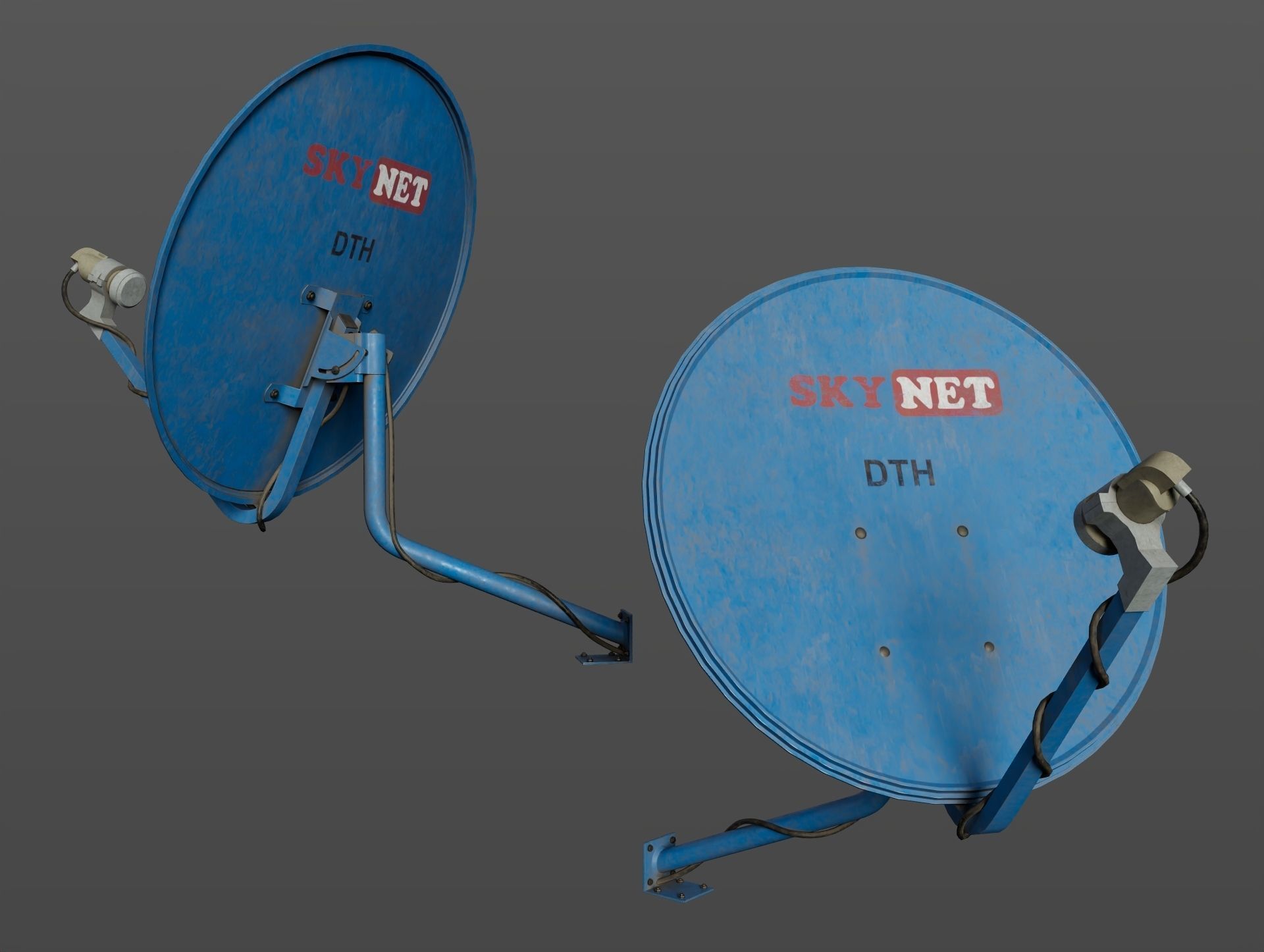 Skynet-Satellite Low-poly 3D model_1