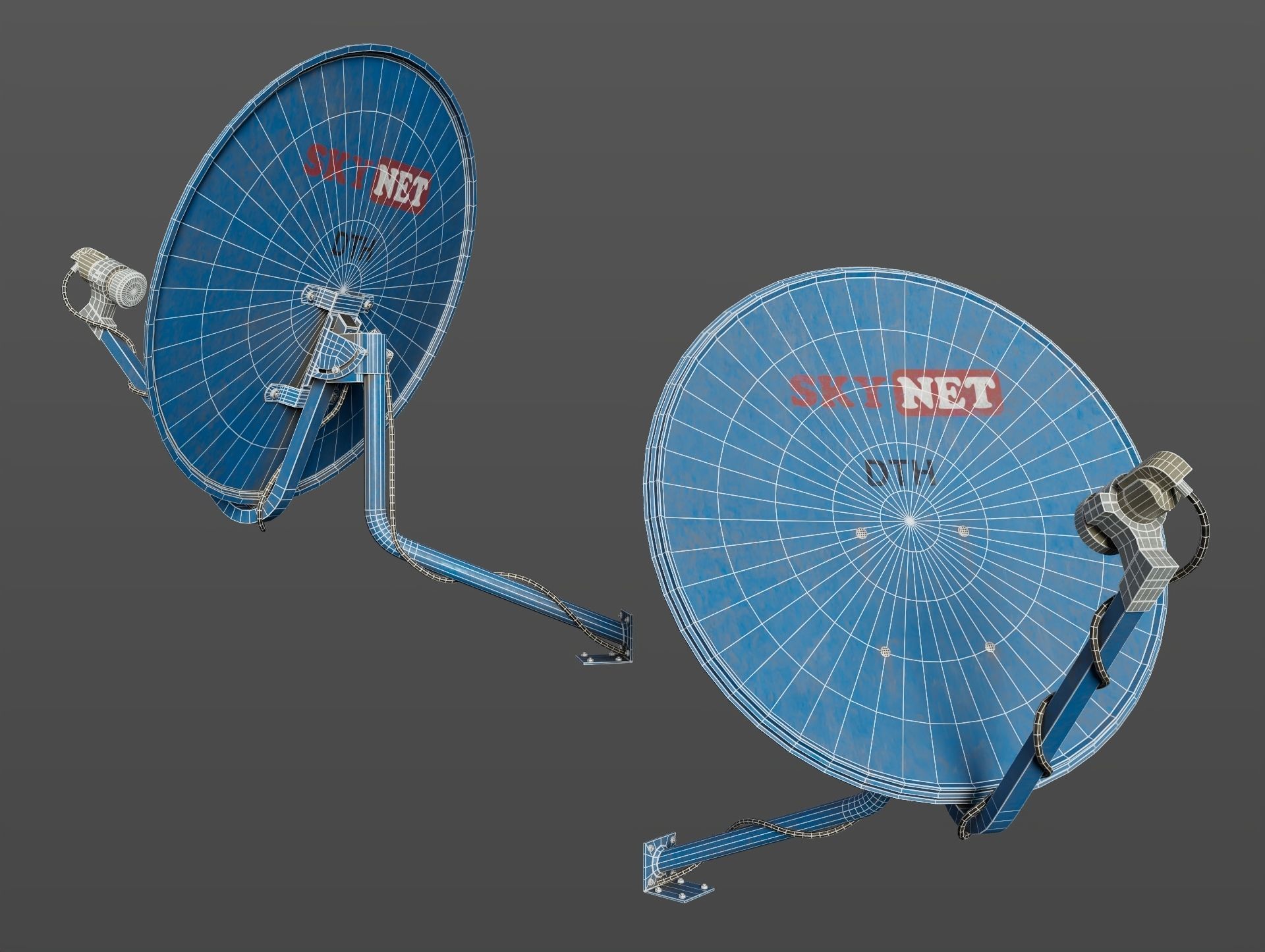 Skynet-Satellite Low-poly 3D model_4