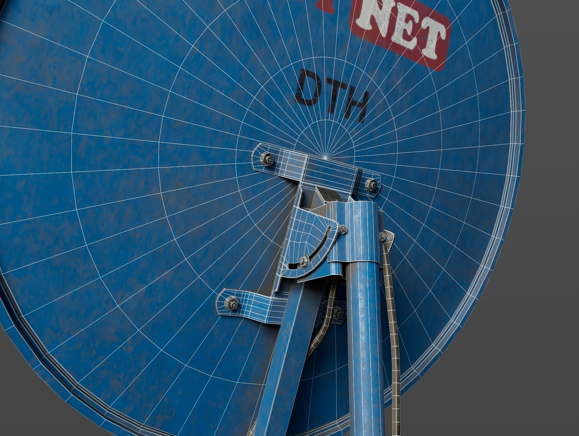 Skynet-Satellite Low-poly 3D model_2