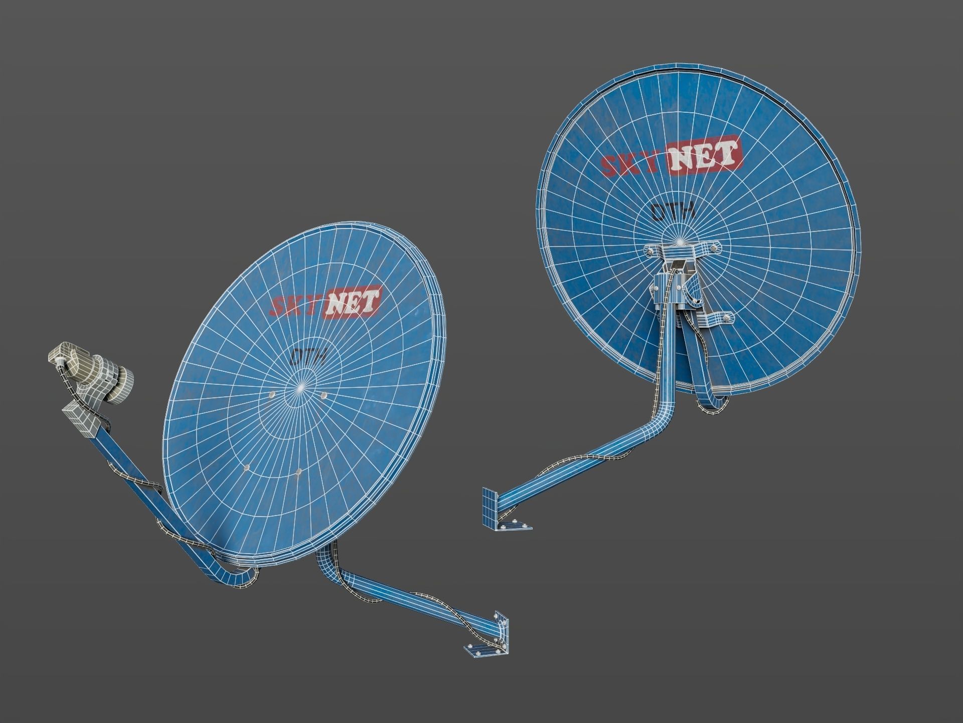 Skynet-Satellite Low-poly 3D model_3