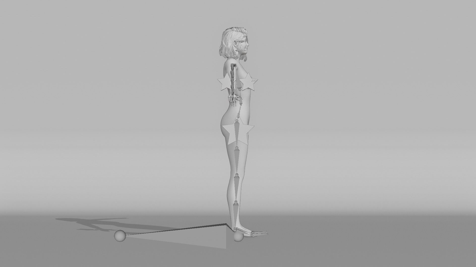 Realistic Female Character - Leah 3D model_12