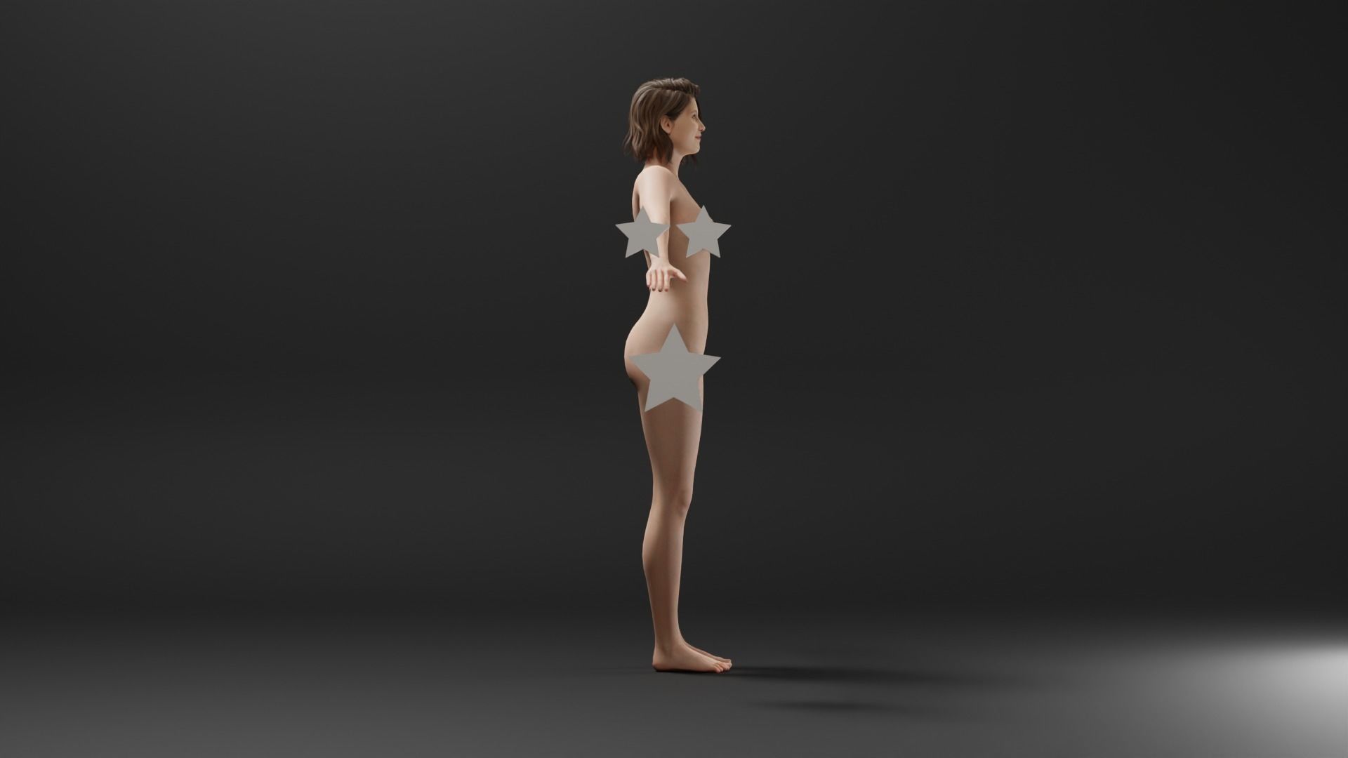 Realistic Female Character - Leah 3D model_2