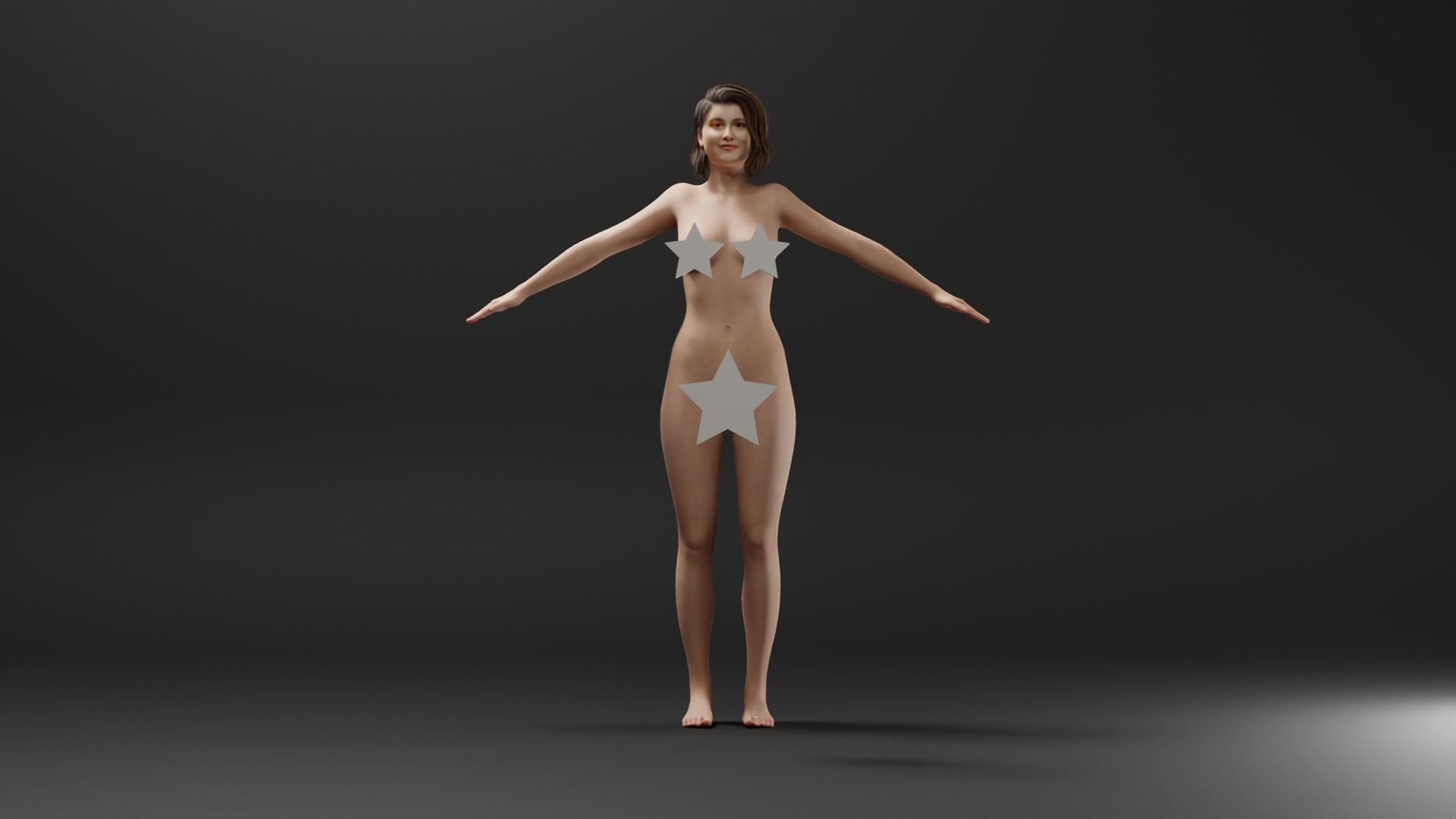 Realistic Female Character - Leah 3D model_1