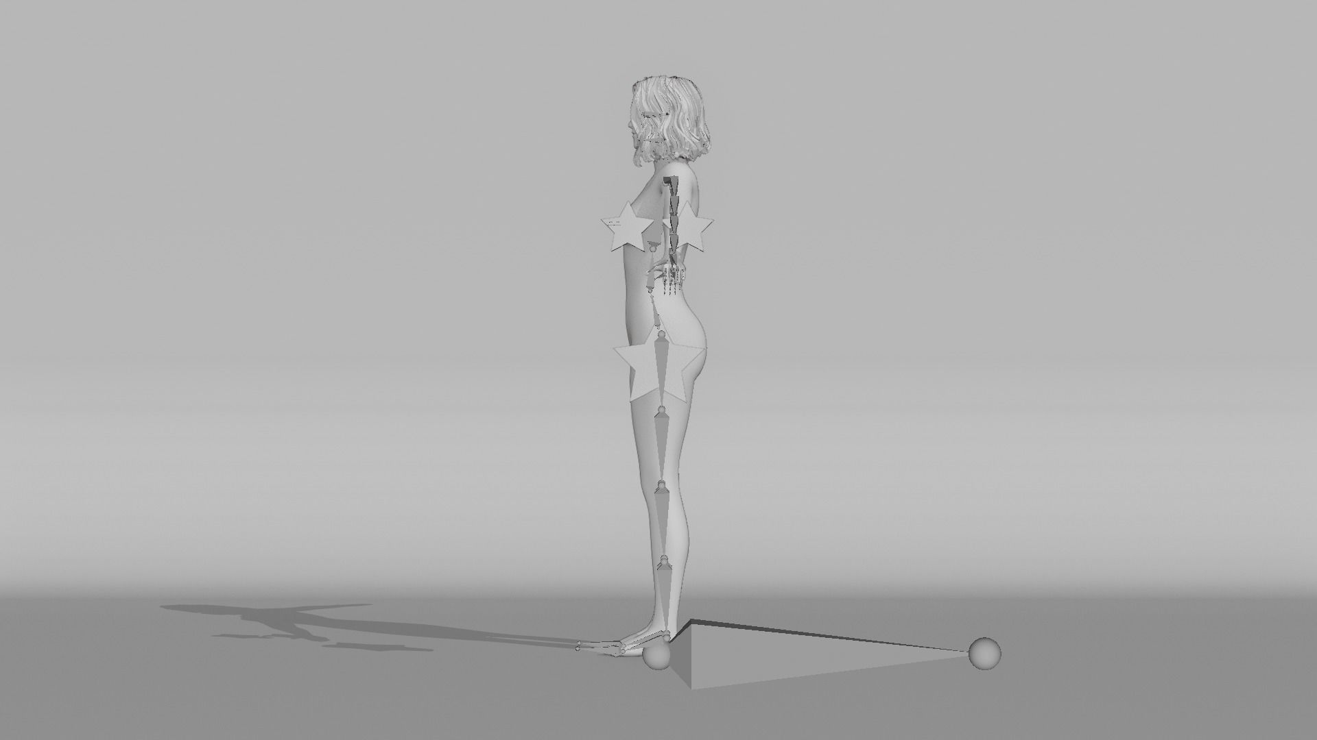 Realistic Female Character - Leah 3D model_14