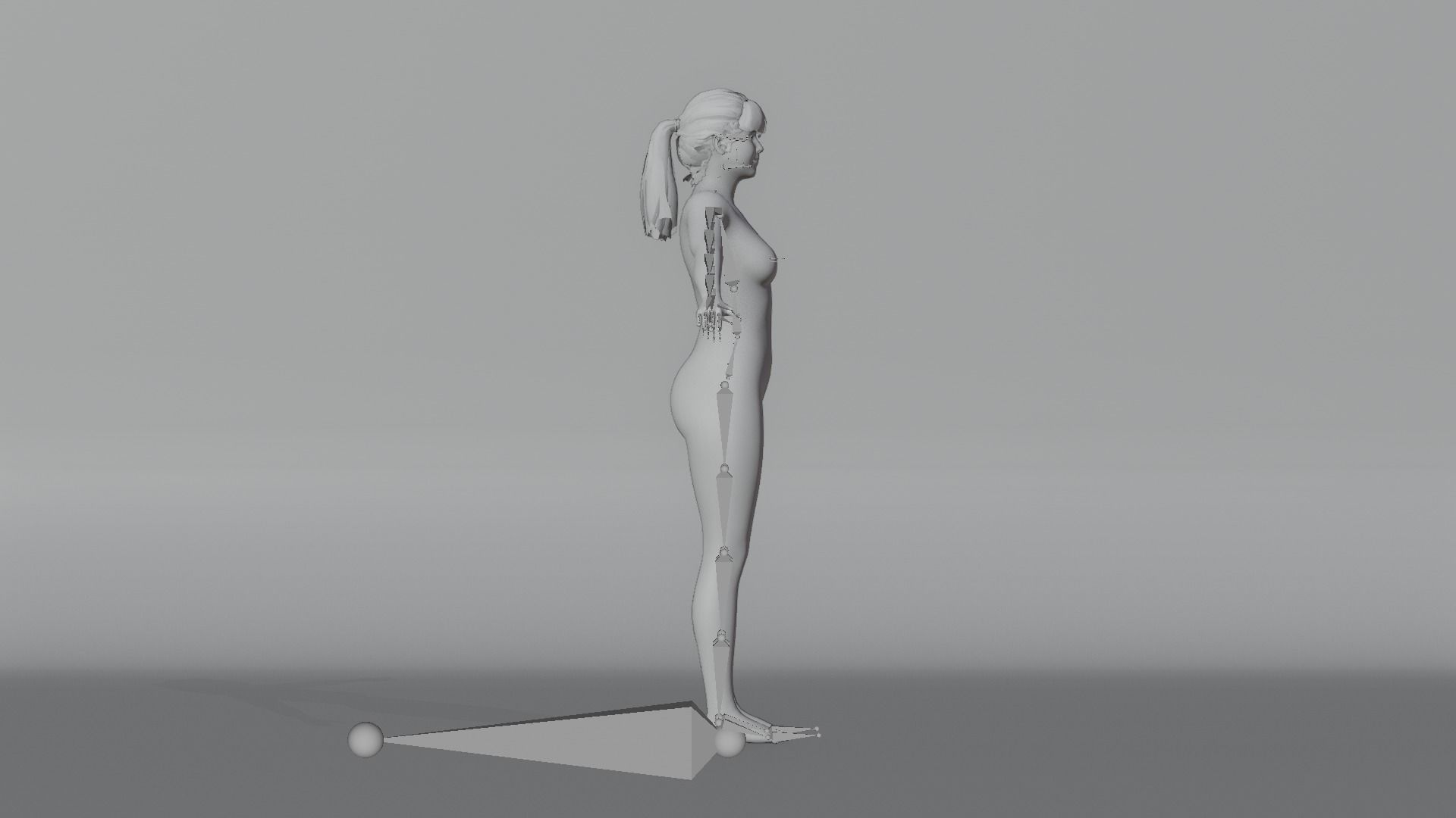 Realistic Female Character - Lei 3D model_12