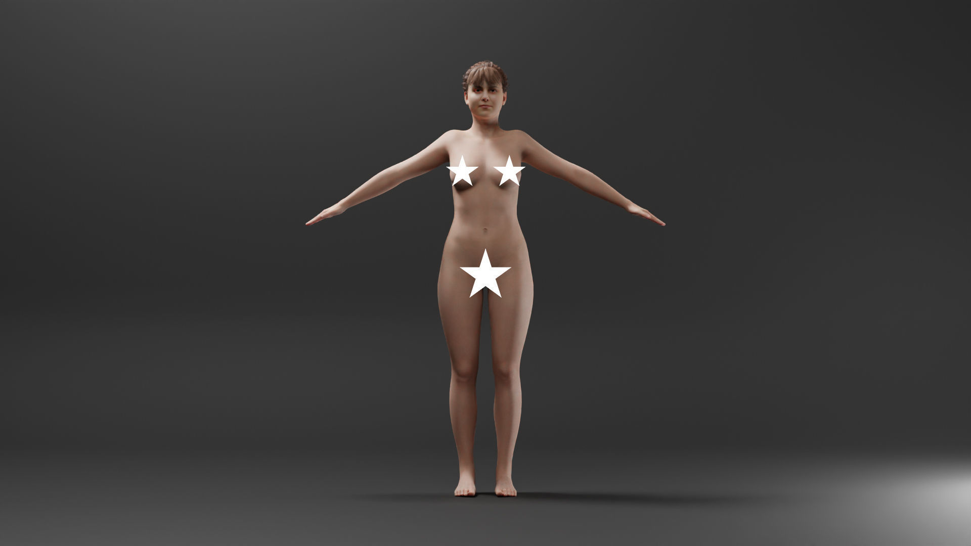 Realistic Female Character - Lei 3D model_1