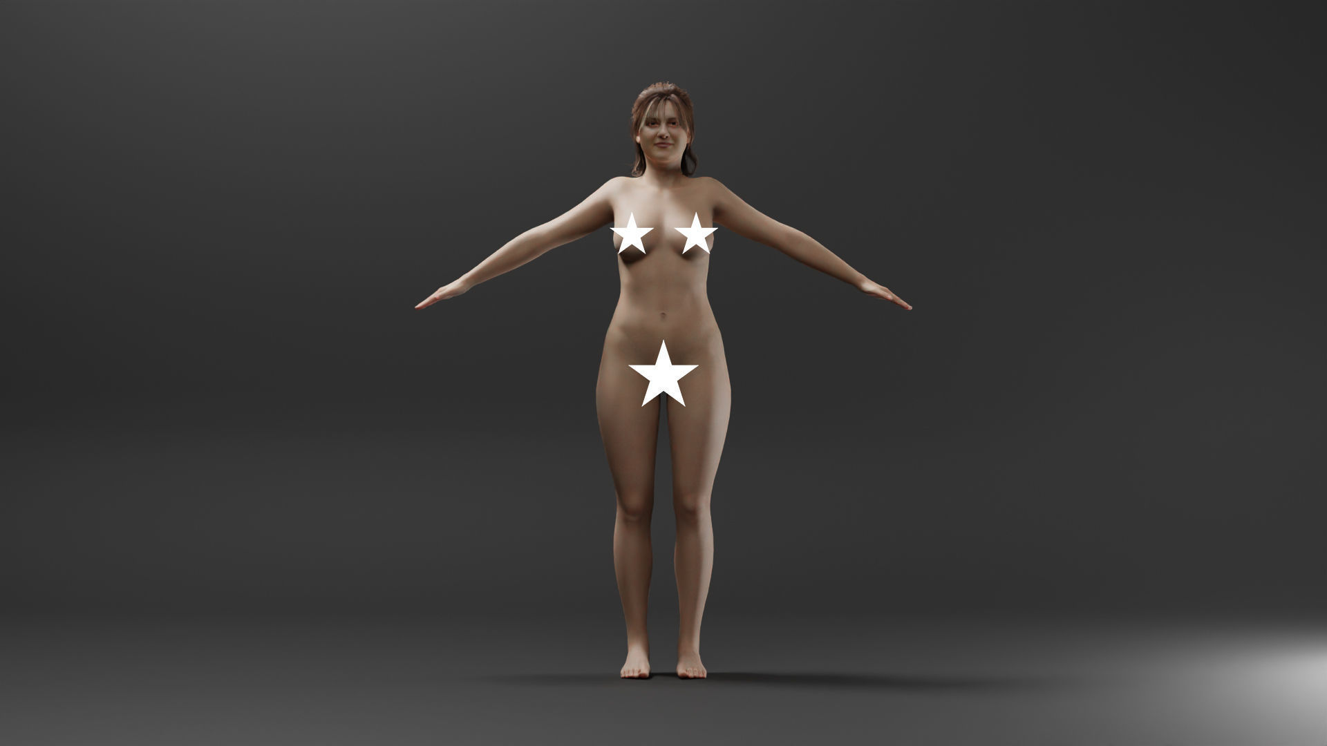 Realistic Female Character - leigh 3D model_1