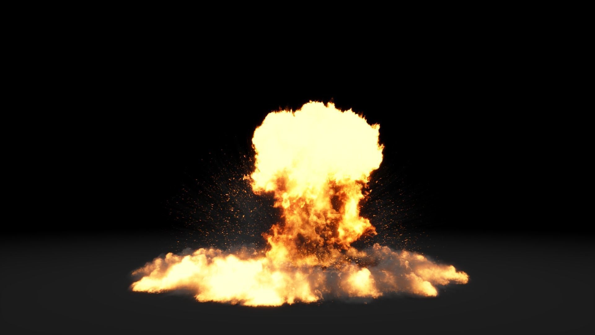 Super Realistic Explosion 3 - vdb animated 3D model_3