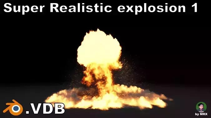 Super Realistic Explosion 3 - vdb animated