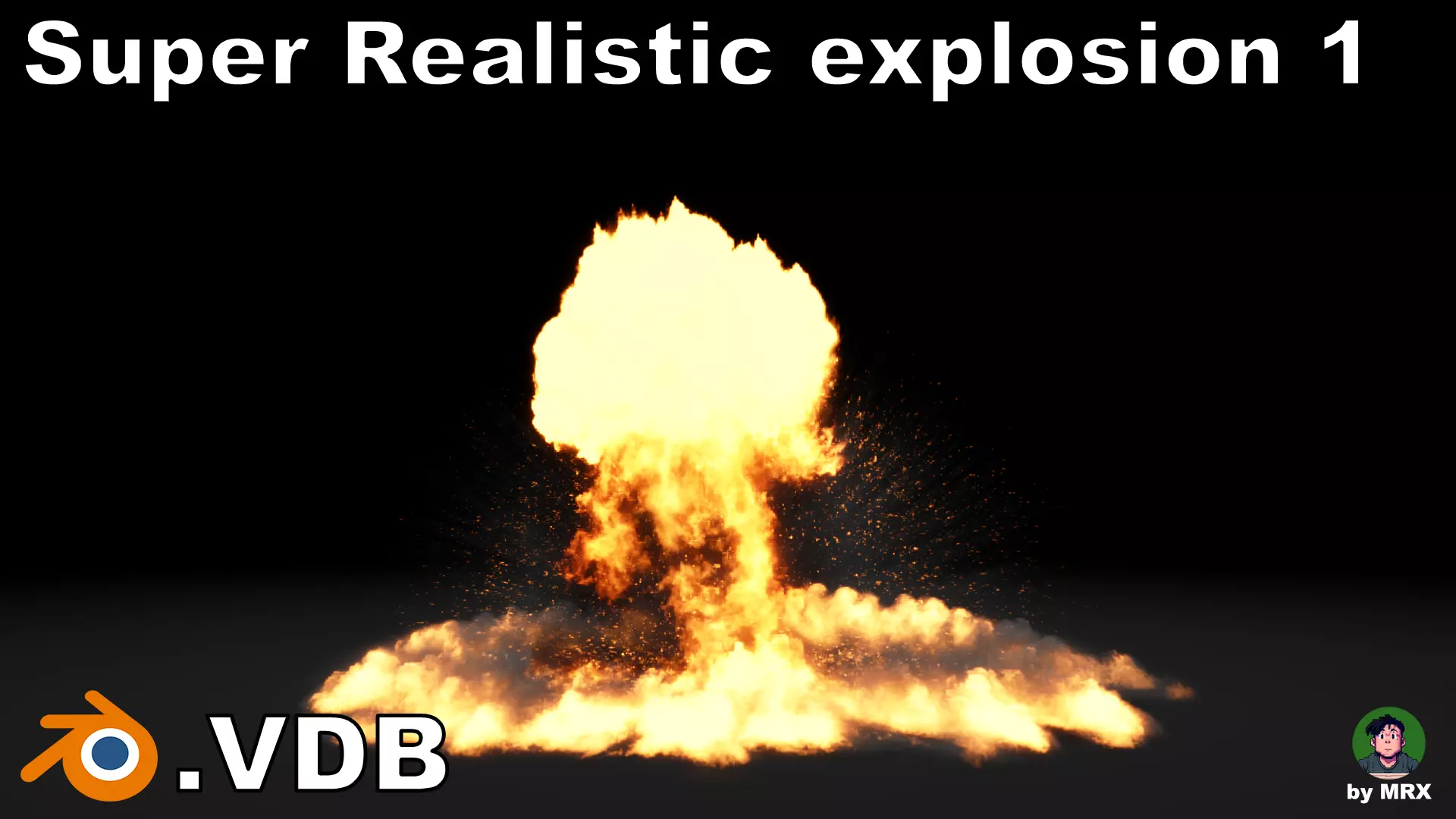 Super Realistic Explosion 3 - vdb animated 3D model_0