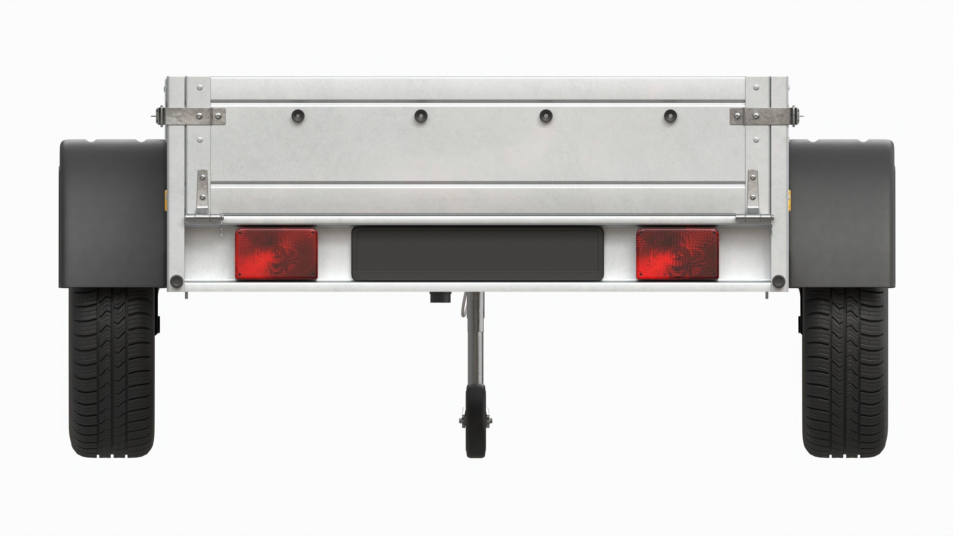 Single axle car trailer with jockey wheel 3D model_10