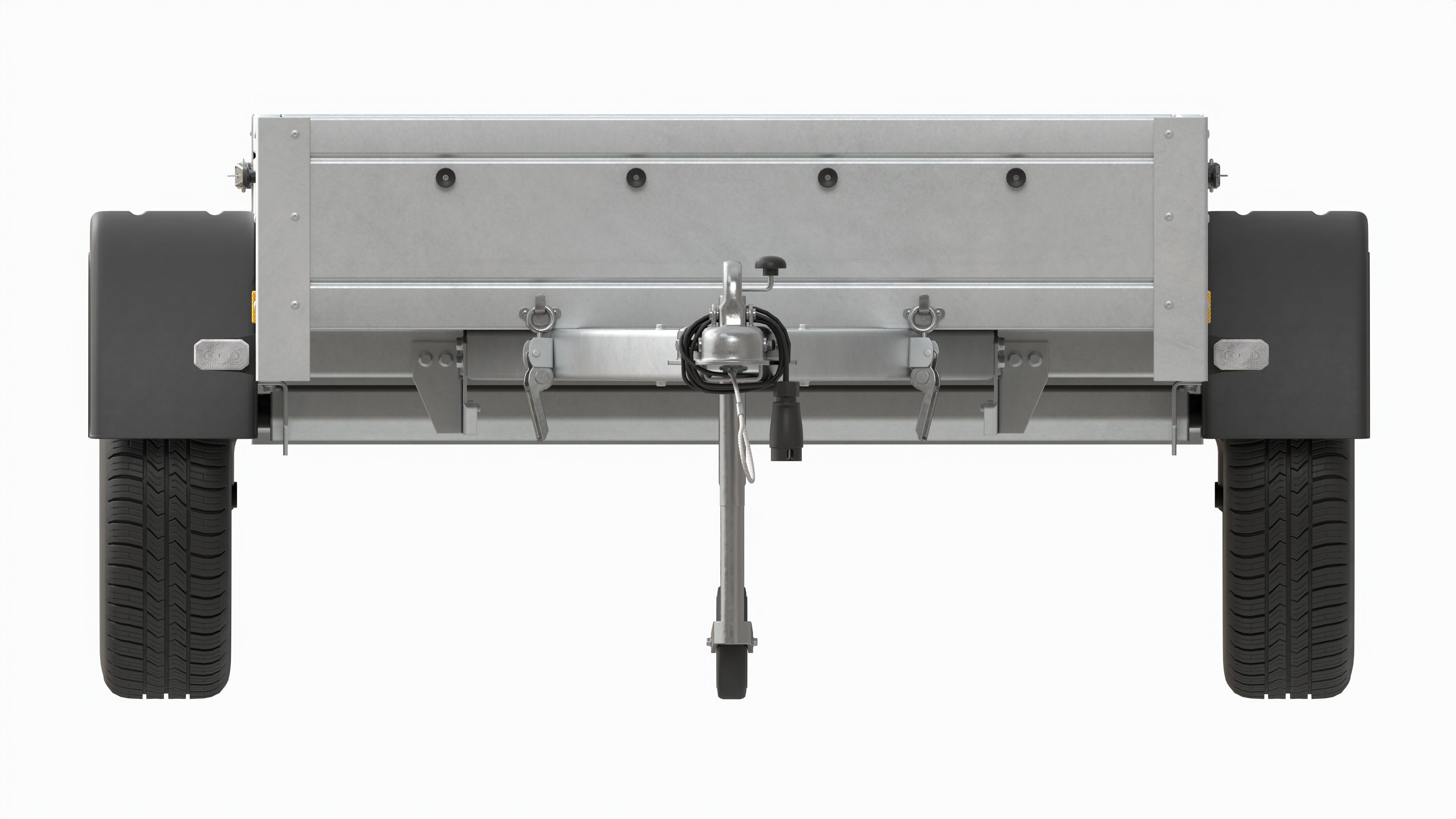 Single axle car trailer with jockey wheel 3D model_9