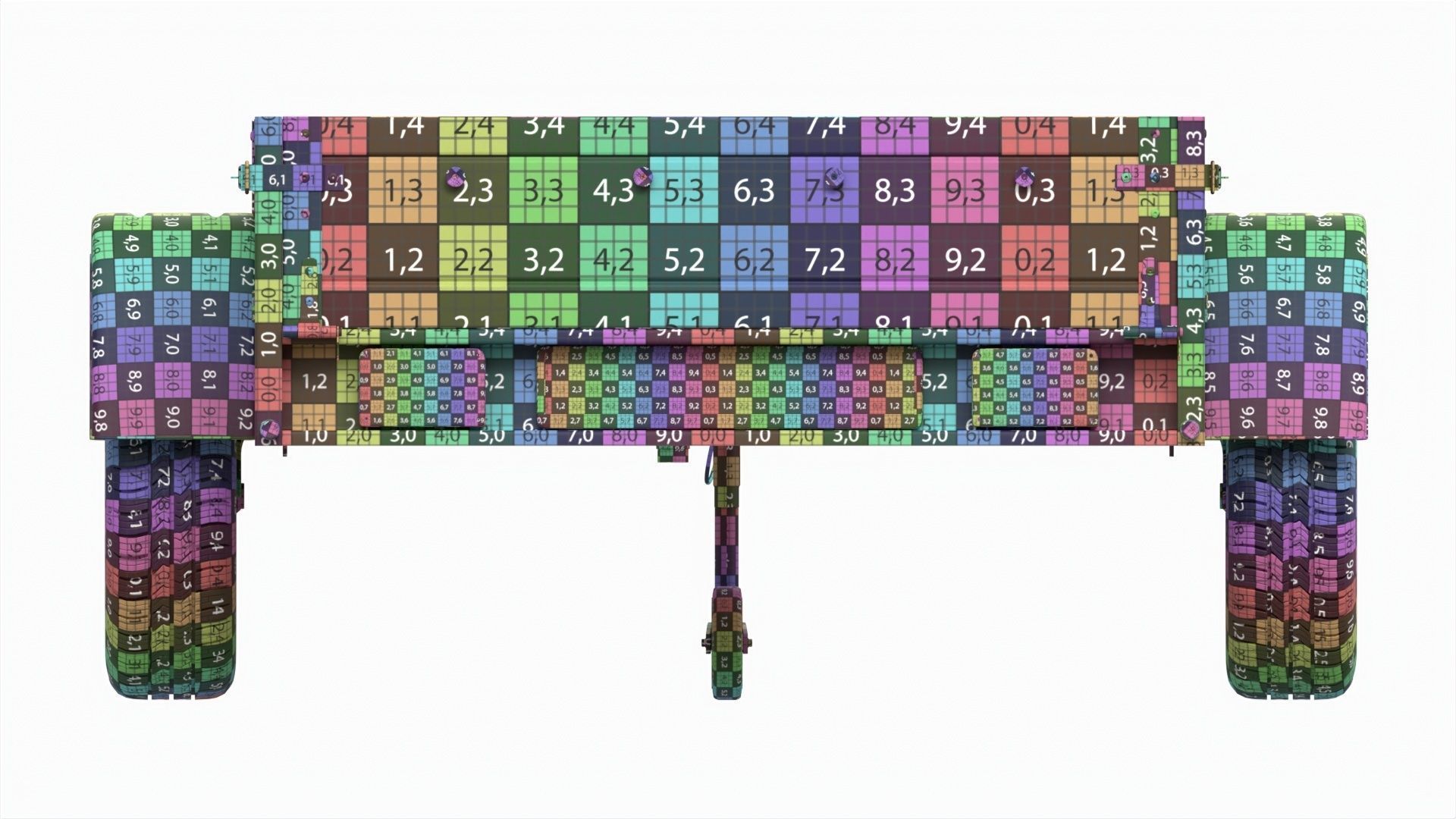 Single axle car trailer with jockey wheel 3D model_18