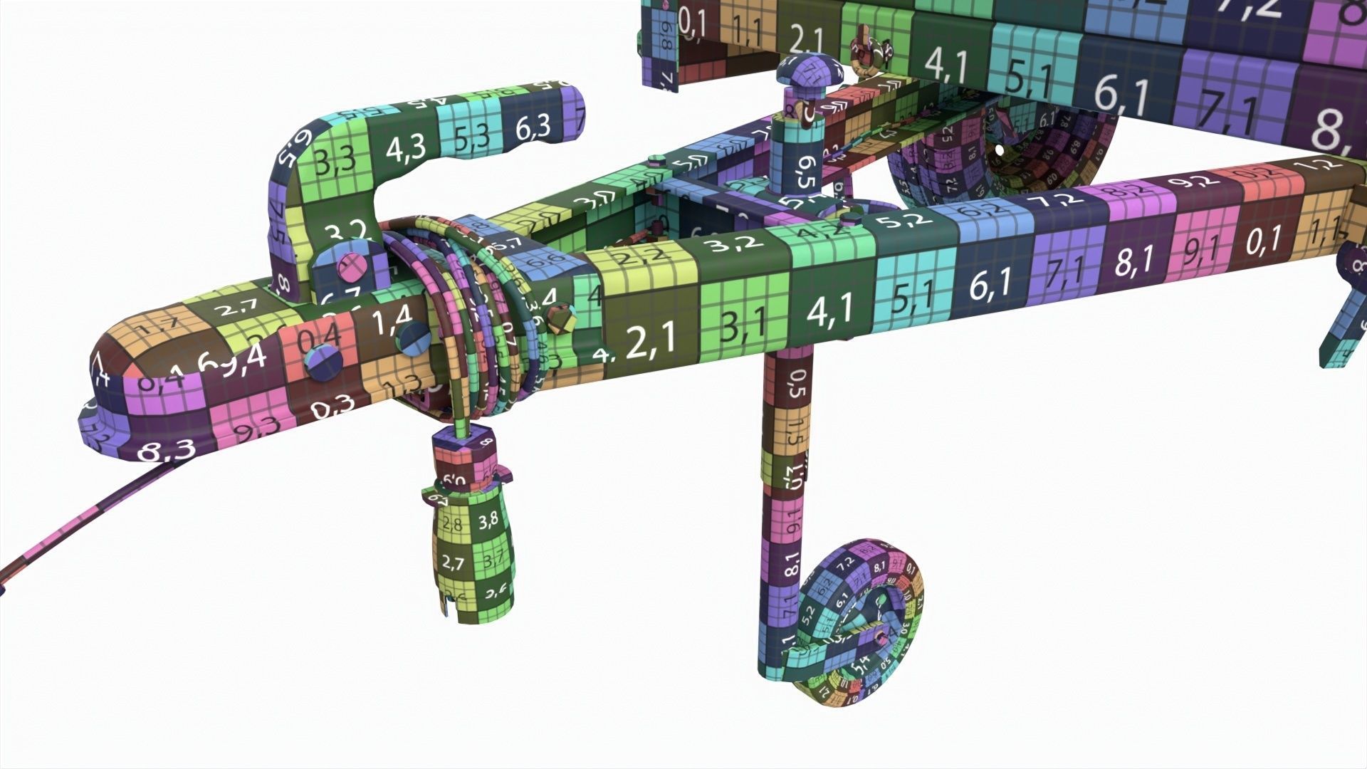 Single axle car trailer with jockey wheel 3D model_17