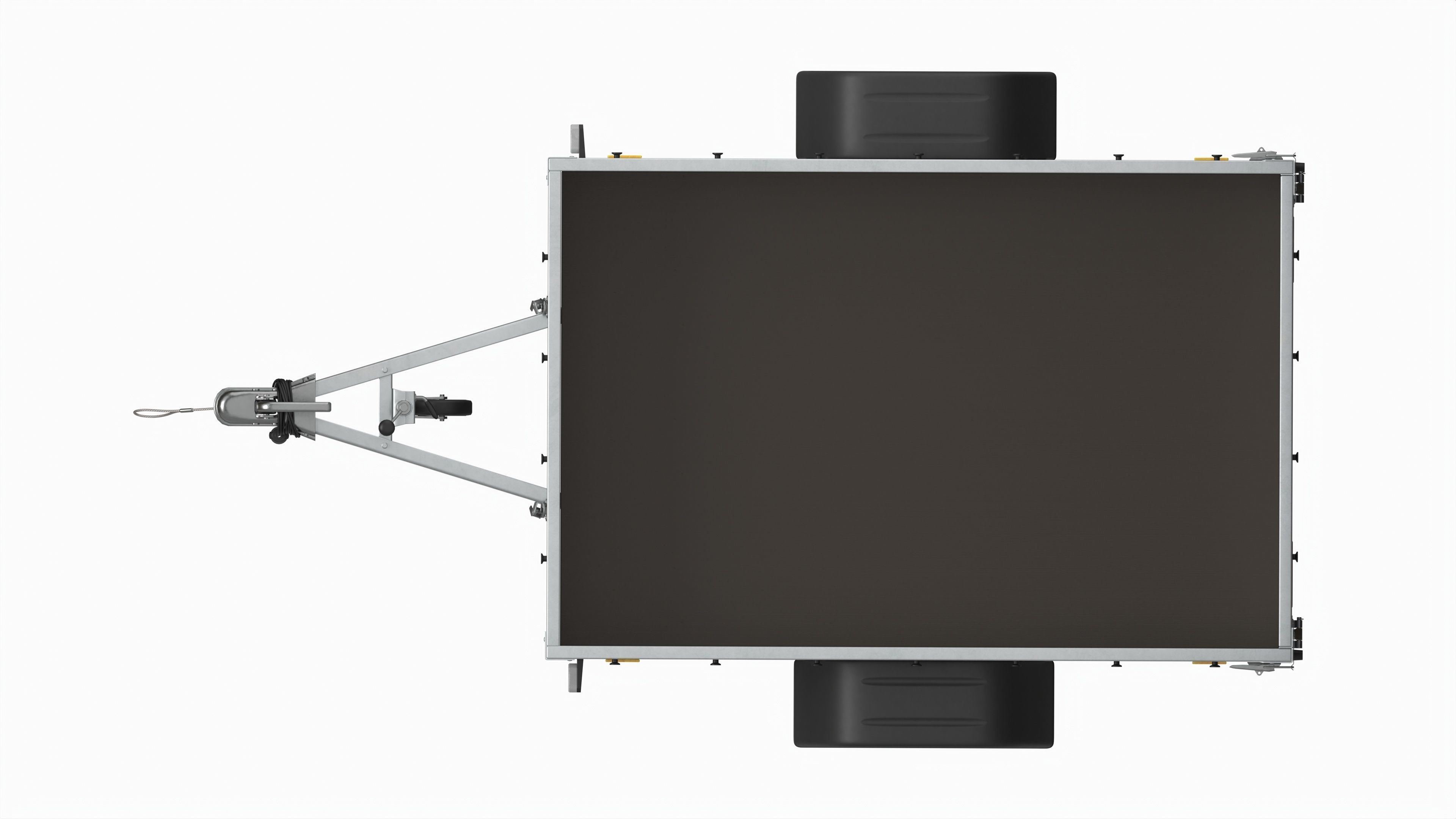 Single axle car trailer with jockey wheel 3D model_8