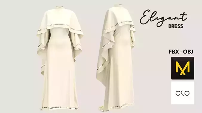 Elegant Dress Marvelous Designer