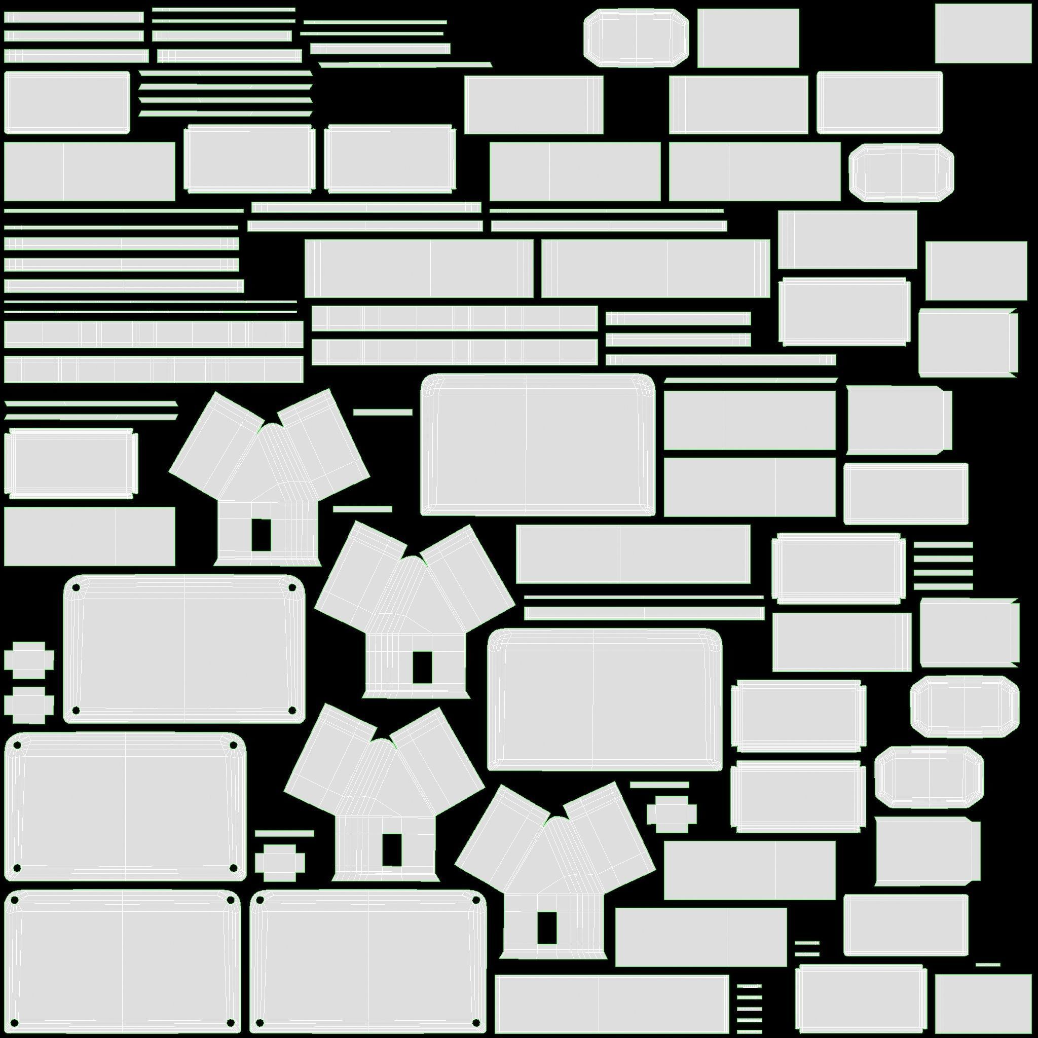 Single axle car trailer with extra walls jockey wheel 3D model_24